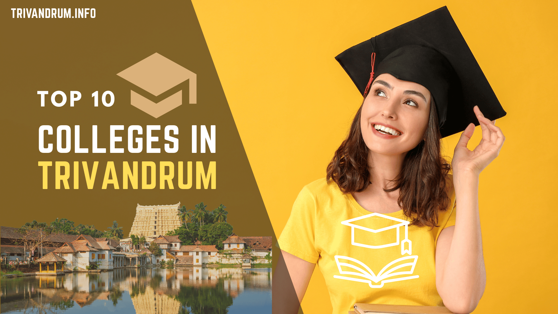 Top 10 Colleges in Trivandrum cover image.